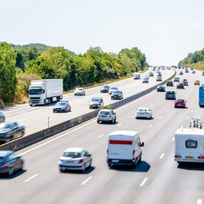 busy-highway-traffic-summer-day
